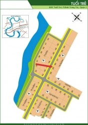 Bán đất mặt tiền Sông Giồng Ông Tố dự án khu dân cư Báo Tuổi Trẻ đường Lê Hữu Kiều, phường Bình Trưng Tây, TP Thủ Đức
